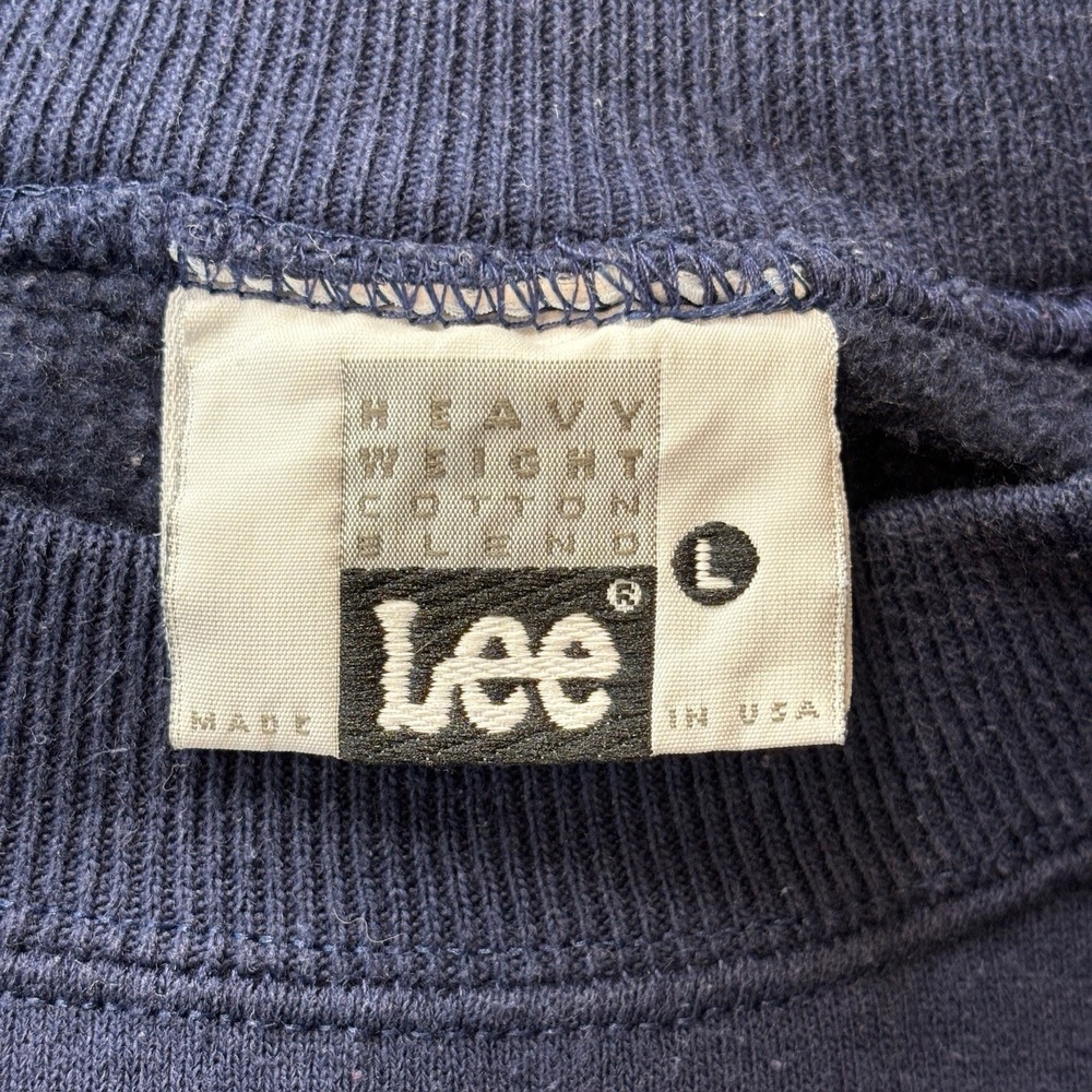 Lee The Big Apple New York Crewneck Sweatshirt Men's Large Navy USA Made - Picture 2 of 14